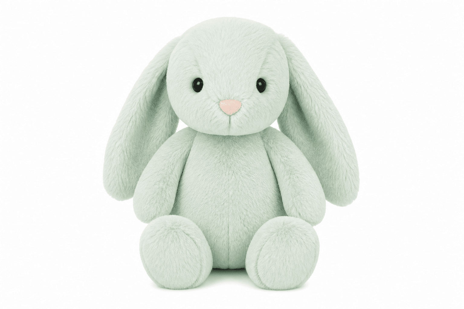 Cloudberry Plush Bunny - mint product photograph on white background