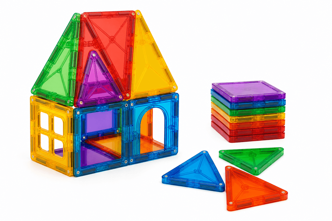 Magnetic Building Tiles - 64 pieces product photograph on white background