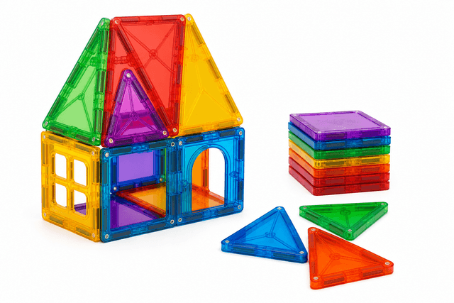 Magnetic Building Tiles, 64 Pieces