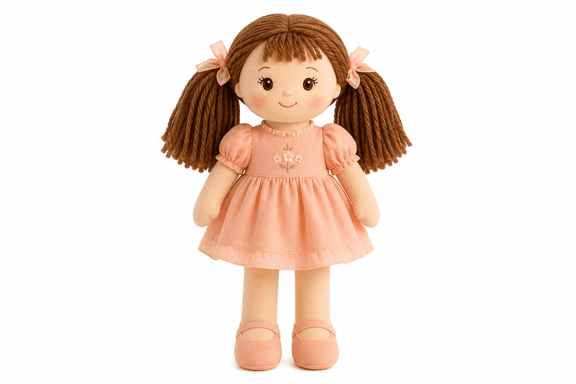 Starla Soft-Bodied Doll - soft doll product photograph on white background
